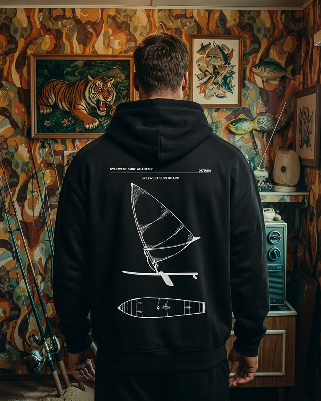 Surfboard Relaxed Fit Hoodie