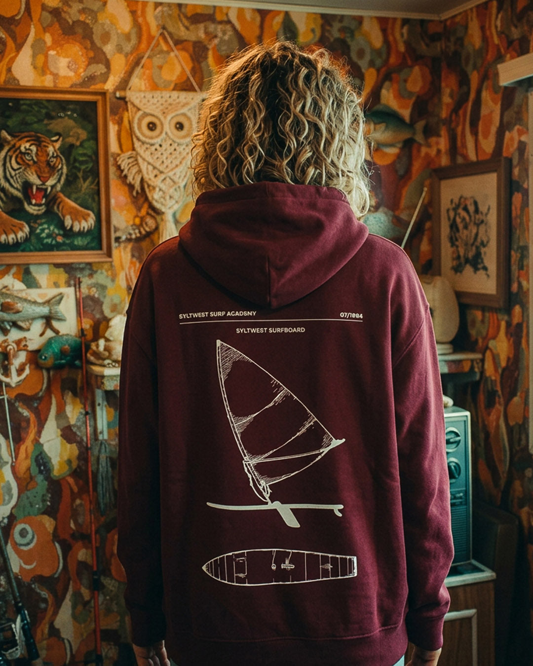 Surfboard Relaxed Fit Hoodie
